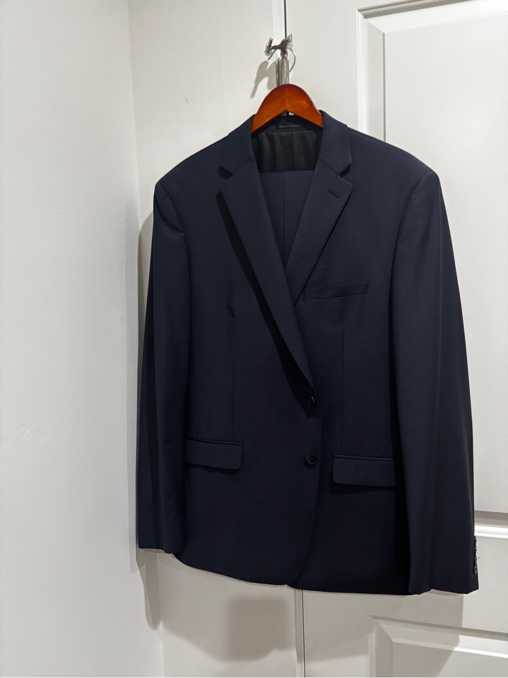 Calvin Klein Men's Dark Navy Two-Button Suit Jacket and pants